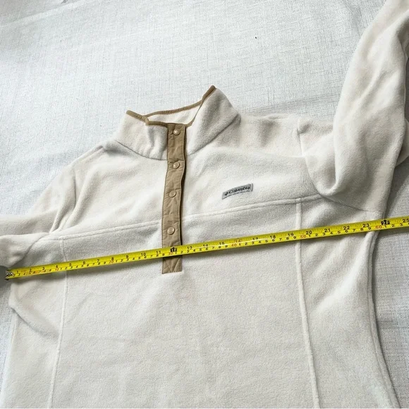 COLUMBIA Size XL Chalk White Benton Springs 1/2 Snap Fleece Pullover Outdoor - Picture 6 of 11